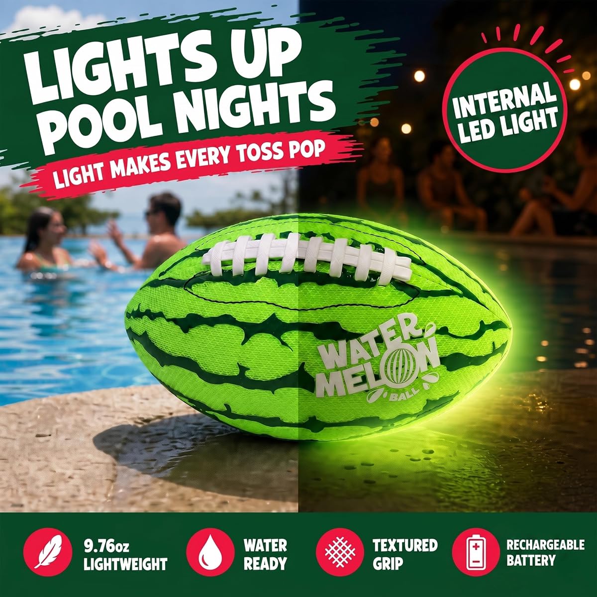 Pool Football 9″ Light-Up — view 2