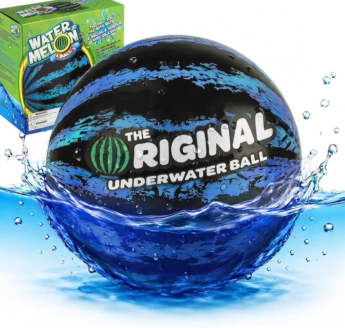 Watermelon Ball 9″ Blue — underwater pool balls