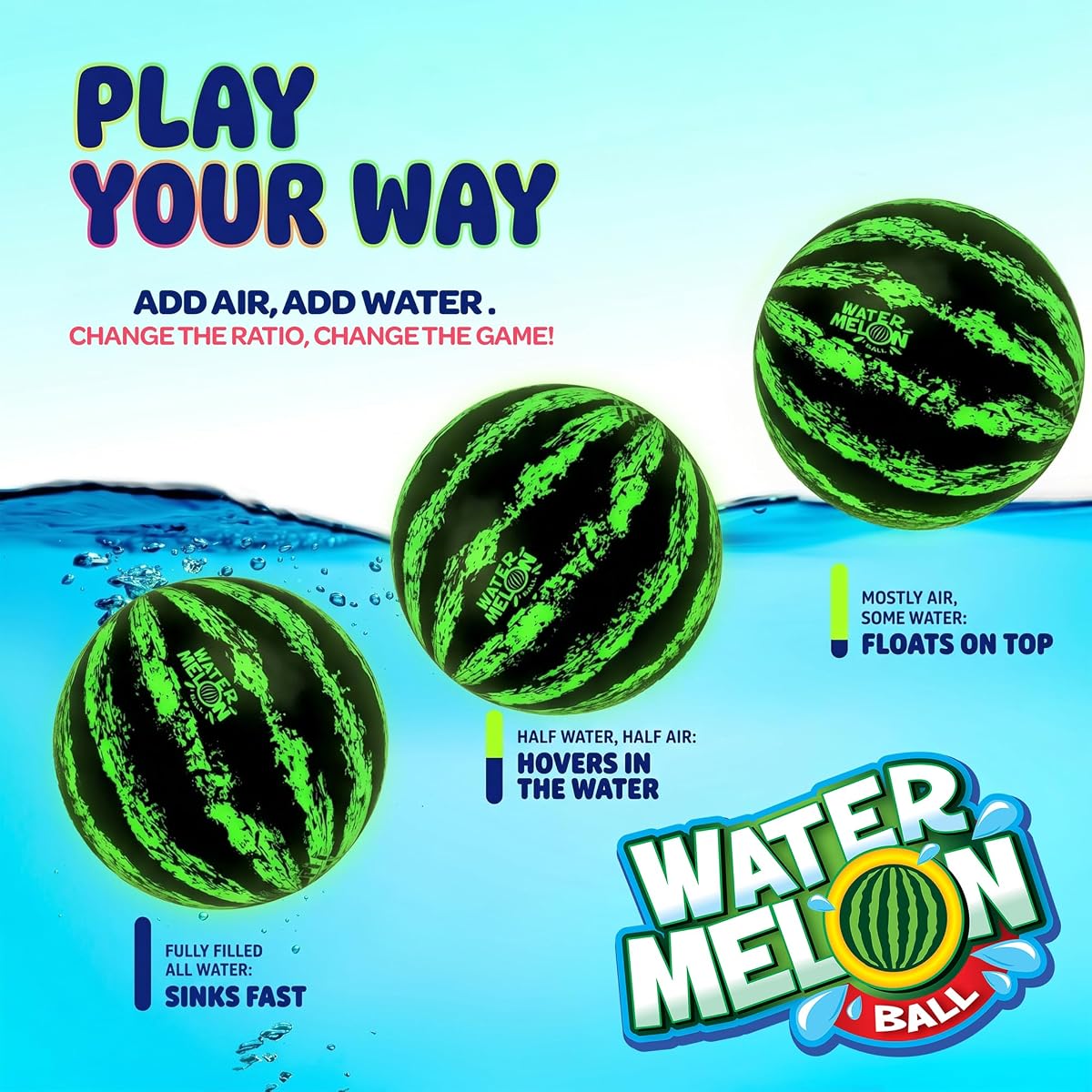Watermelon Ball 9″ Green — view 3
