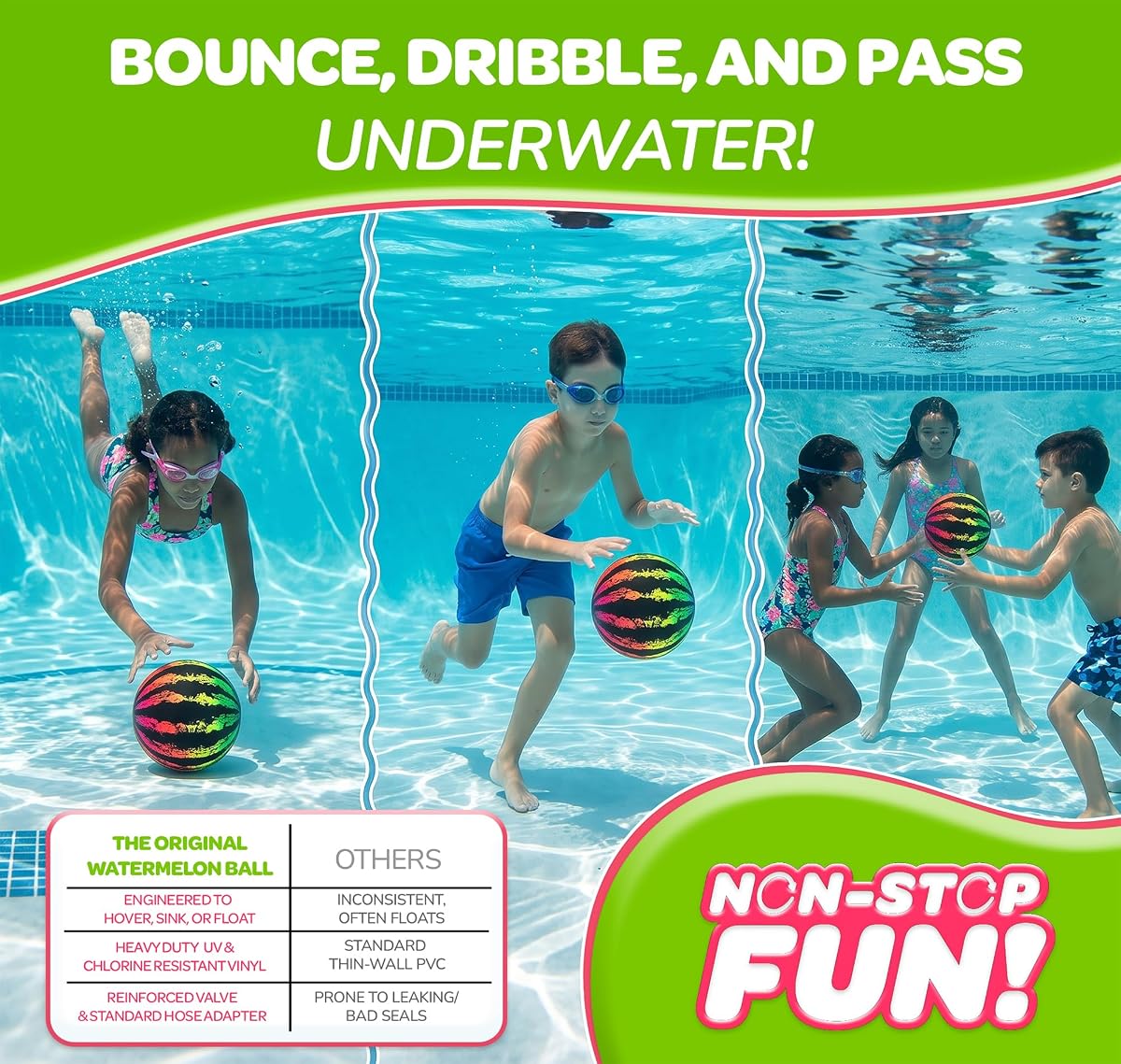 Watermelon Ball JR 6.5″ in the water