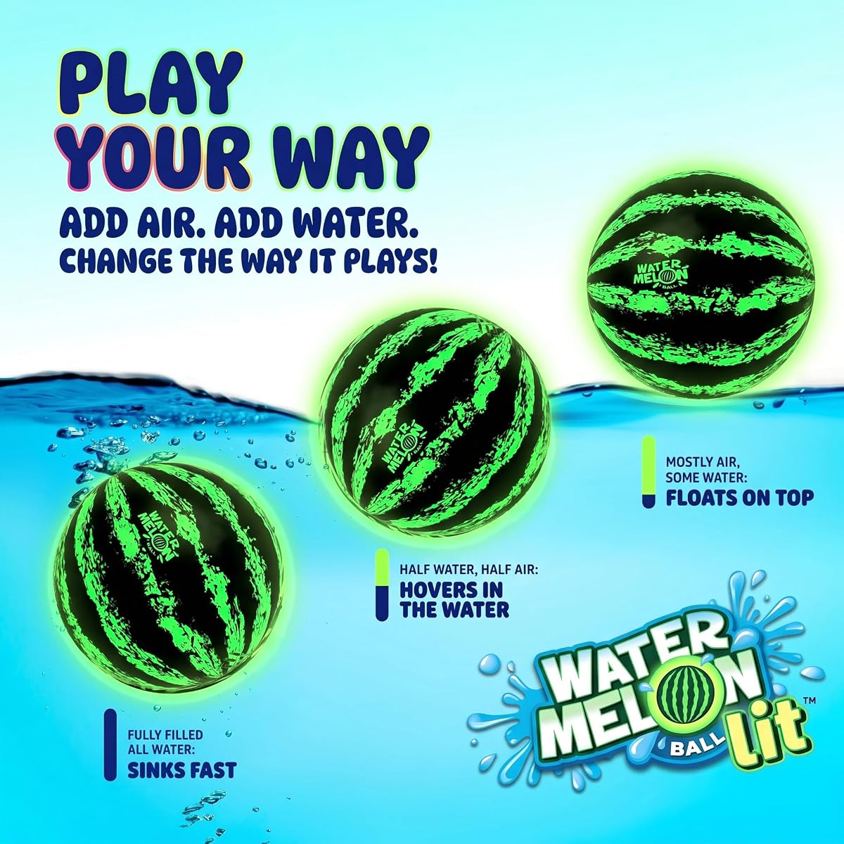 Watermelon Ball Lit 9″ — view 3