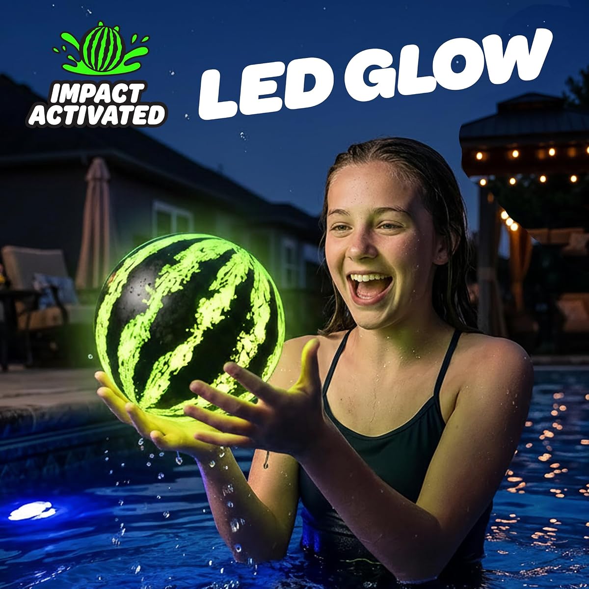 Watermelon Ball Lit 9″ — view 4